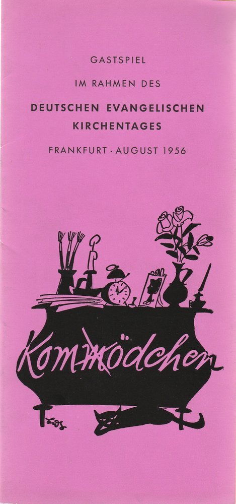 Programmheft Gastspiel zum EVANG. KIRCHENTAG Kom(m)ödchen Düsseldorf 1956