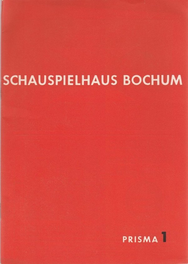 Programmheft H. v. Kleist PRINZ FRIEDRICH VON HOMBURG Schauspielhaus Bochum 1968