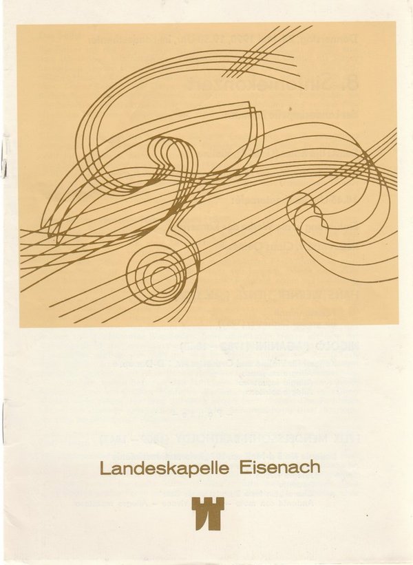 Programmheft LANDESKAPELLE EISENACH 8. SINFONIEKONZER Theater Eisenach 1990
