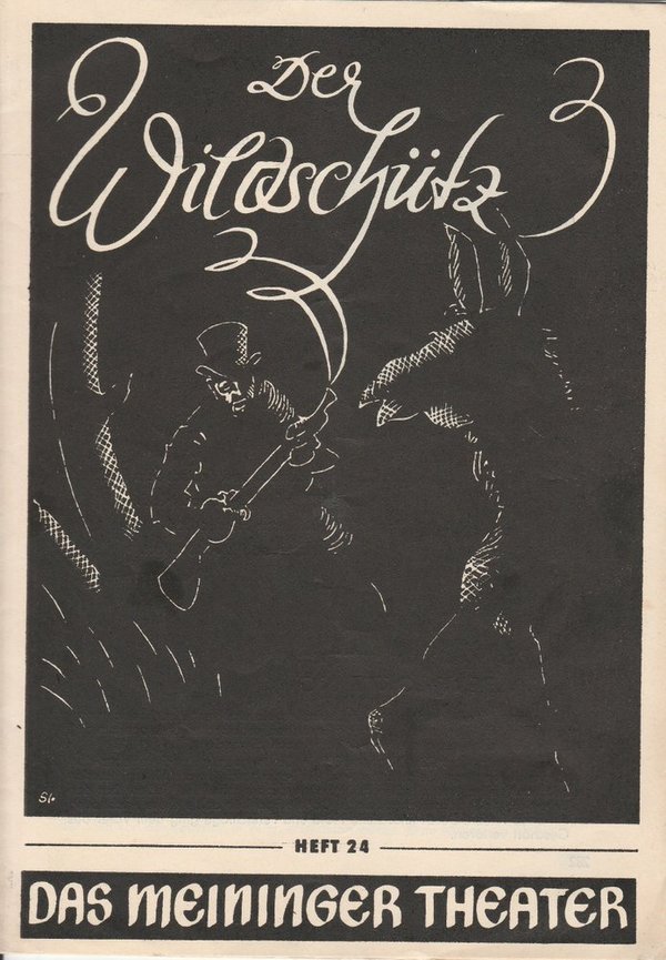 Programmheft Albert Lortzing DER WILDSCHÜTZ Das Meininger Theater 1953