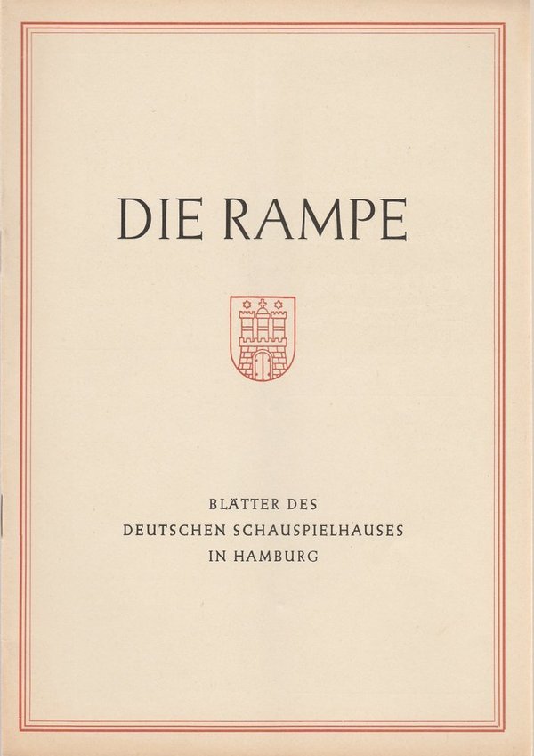 Programmheft Moliere GEORGE DANDIN Die Rampe Schauspielhaus Hamburg 1953