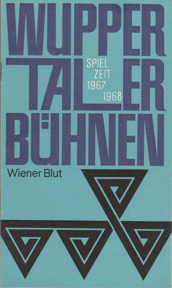 Programmheft Johann Strauss WIENER BLUT Wuppertaler Bühnen 1967