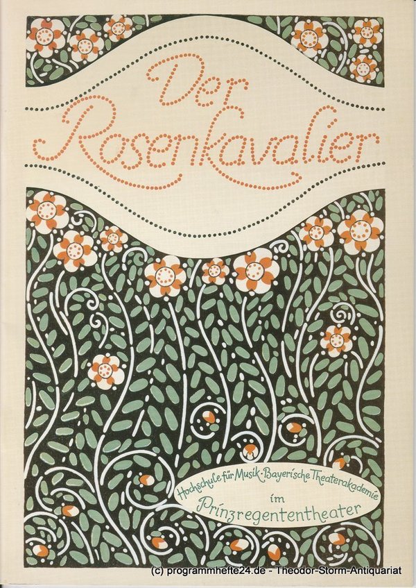 Programmheft Der Rosenkavalier. Theaterakademie im Prinzregententheater 1996