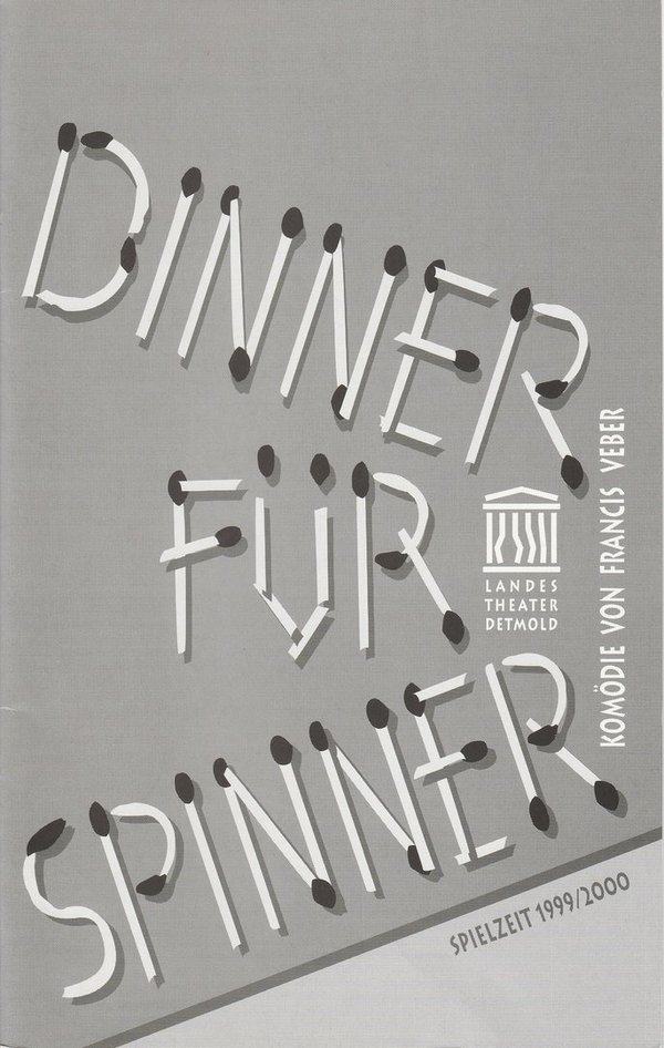 Programmheft Dinner für Spinner Landestheater Detmold 1999