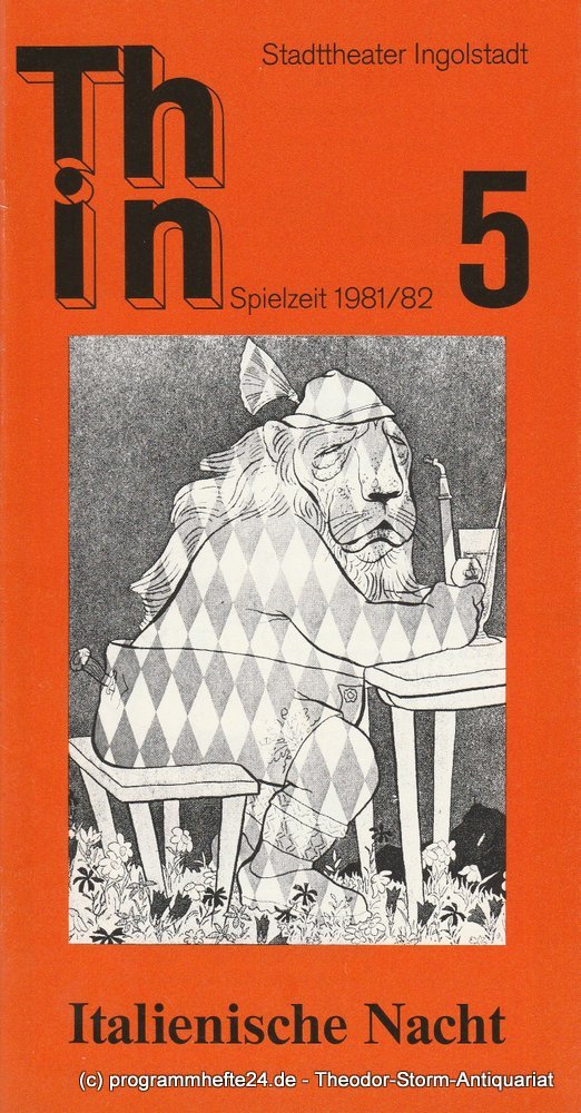 Programmheft Italienische Nacht Ödön von Horvath Stadttheater Ingolstadt 1982