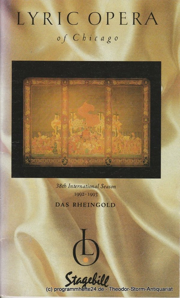 Programmheft Richard Wagner: DAS RHEINGOLD. Lyric Opera of Chicago 1992