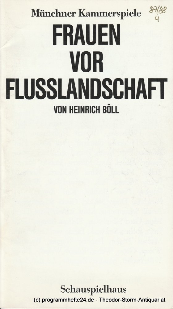 Programmheft Uraufführung Frauen vor Flusslandschaft Heinrich Böll München 1988