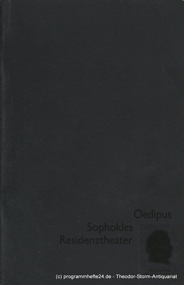 Programmheft Oedipus von Sophokles. Residenztheater München 1994