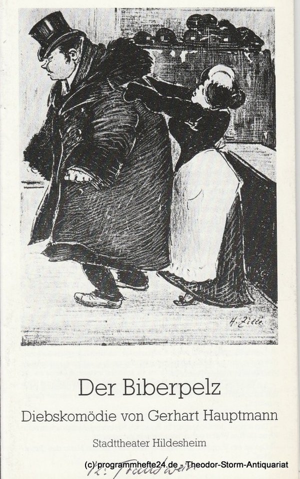 Programmheft Der Biberpelz. Stadttheater Hildesheim 1988