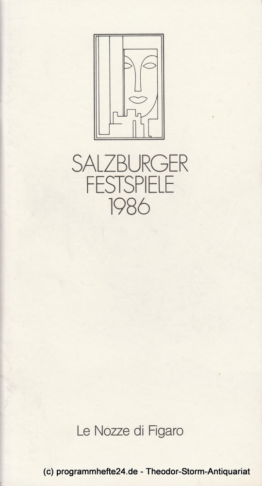 Programmheft Le Nozze di Figaro. Salzburger Festspiele 1986