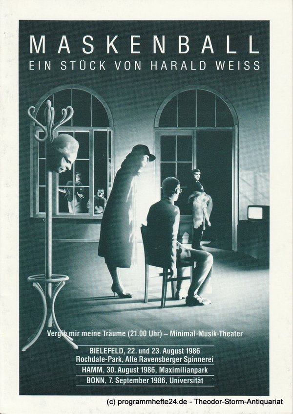 Programmheft MASKENBALL. Ein Stück von Harald Weiss. Bielefeld 1986