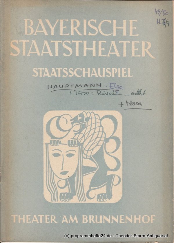 Programmheft ELGA / NORA Theater am Brunnenhof 1950