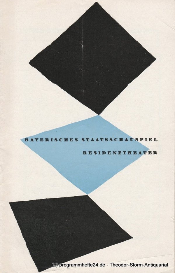 Programmheft Das Buch von Christoph Columbus Residenztheater 1956