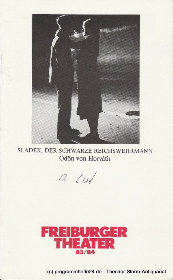 Programmheft Sladek, der schwarze Reichswehrmann Freiburg 1984