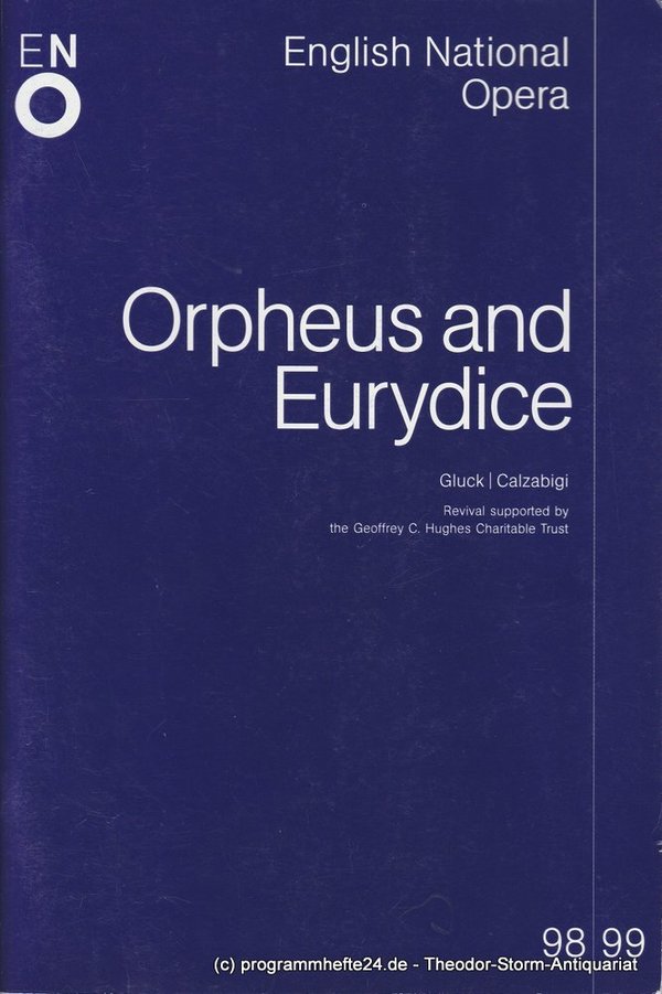 Programmheft Orpheus and Eurydice English National Opera 1999
