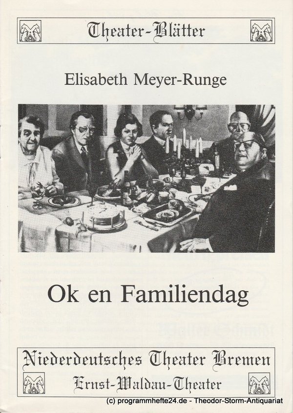 Programmheft Ok en Familiendag Niederdeutsches Theater Bremen 1985