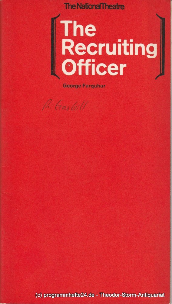 Programmheft The Recruiting Officer The National Theatre Laurence Olivier 1963