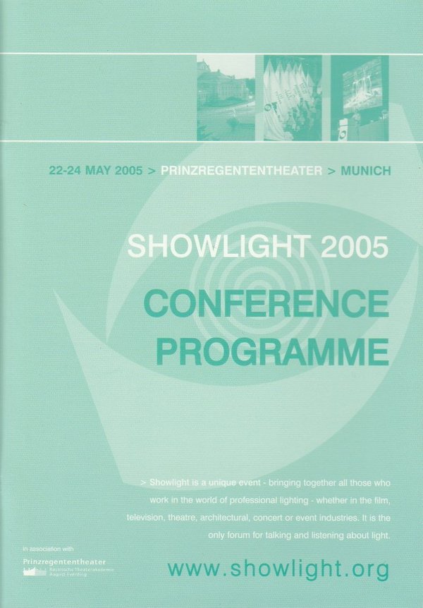Programmheft SHOWLIGHT 2005 CONFERENCE PROGRAMME