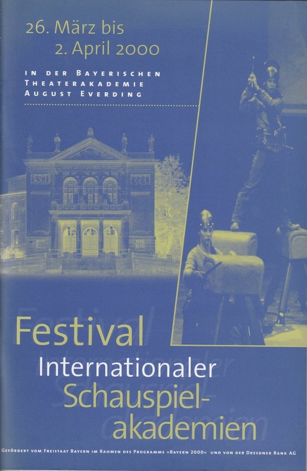 Programmheft Festival internationaler Schauspielakademien München 2000