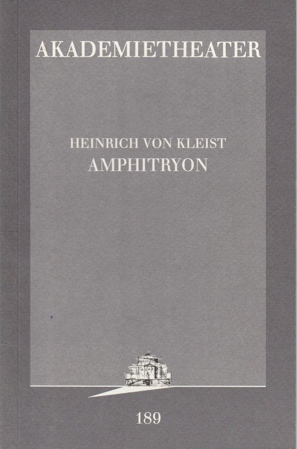 Programmheft AMPHITRYON Akademietheater, Burgtheater Wien 1997