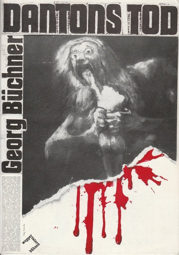 Programmheft DANTONS TOD von Georg Büchner Wuppertaler Bühnen 1987