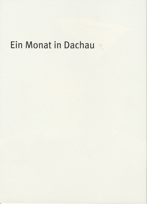 Programmheft Ein Monat in Dachau Vladimir Sorokin Bayerisches Staatsschauspiel
