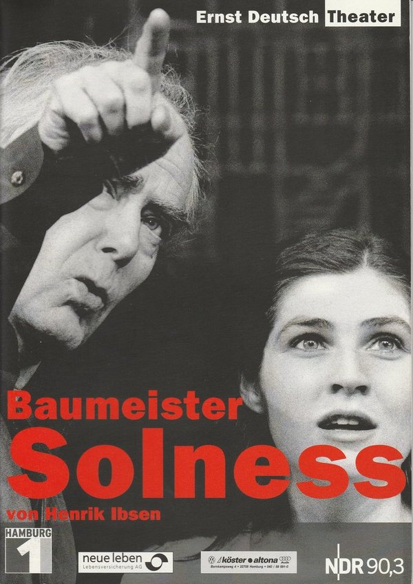 Programmheft Baumeister Solness Ernst Deutsch Theater 2003