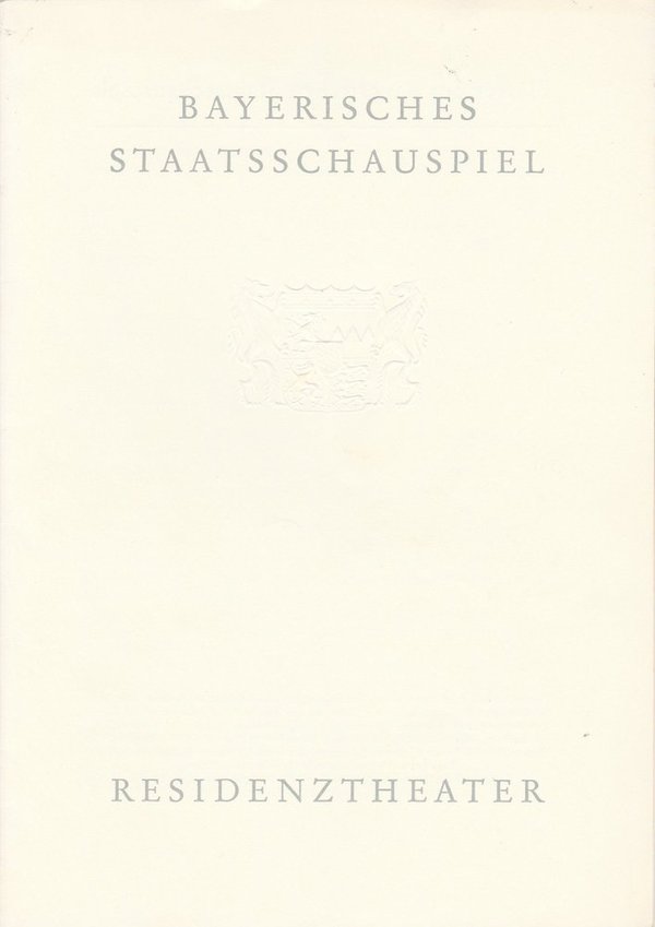 Programmheft Erstaufführung JUDITH Residenztheater 1962