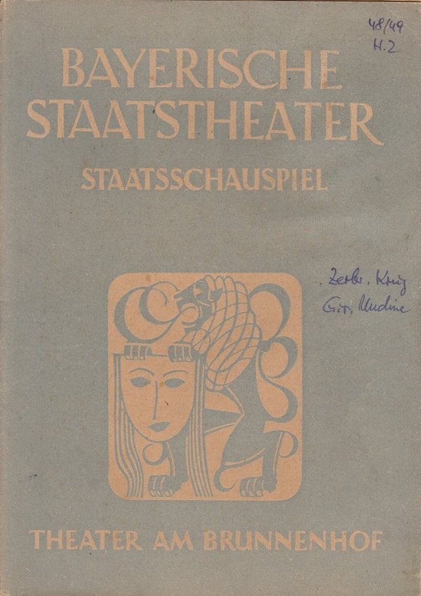 Programmheft Der zerbrochene Krug / Undine Theater am Brunnenhof 1948