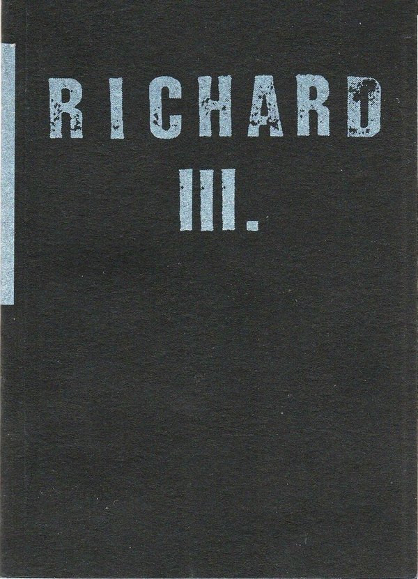 Programmheft Richard III. Volksbühne am Rosa-Luxemburg-Platz 1996