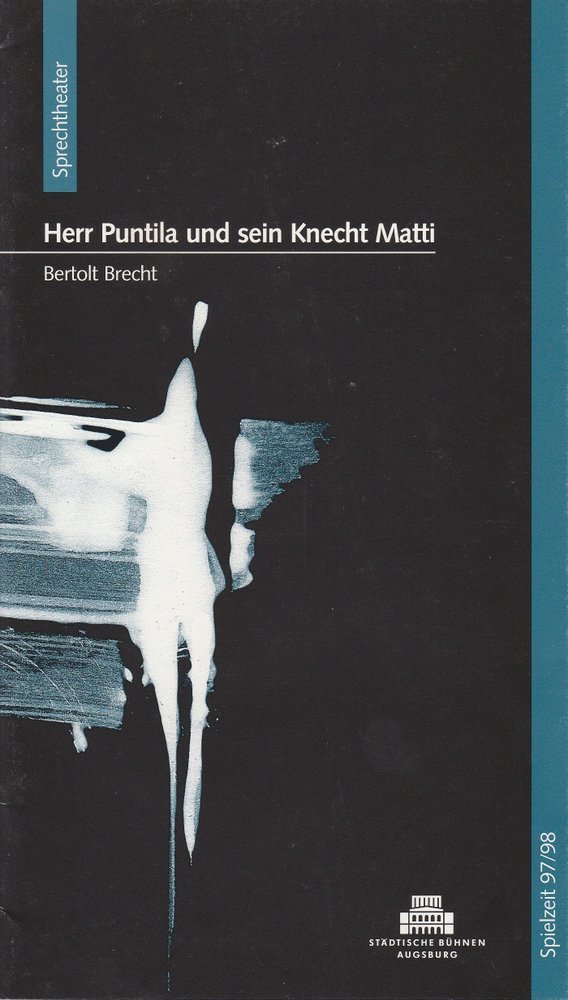 Programmheft Herr Puntila und sein Knecht Matti Augsburg 1998