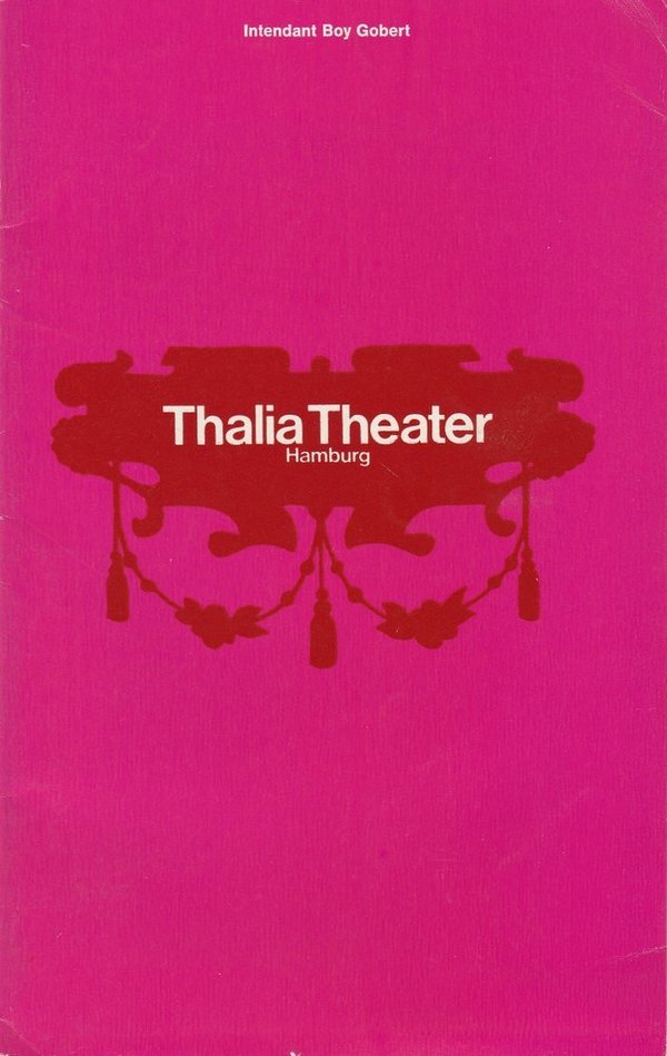 Programmheft LULU von Frank Wedekind Thalia Theater Hamburg 1971