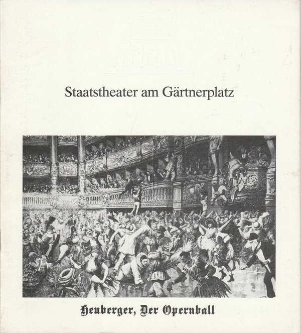 Programmheft Richard Heuberger DER OPERNBALL Staatstheater am Gärtnerplatz 1983
