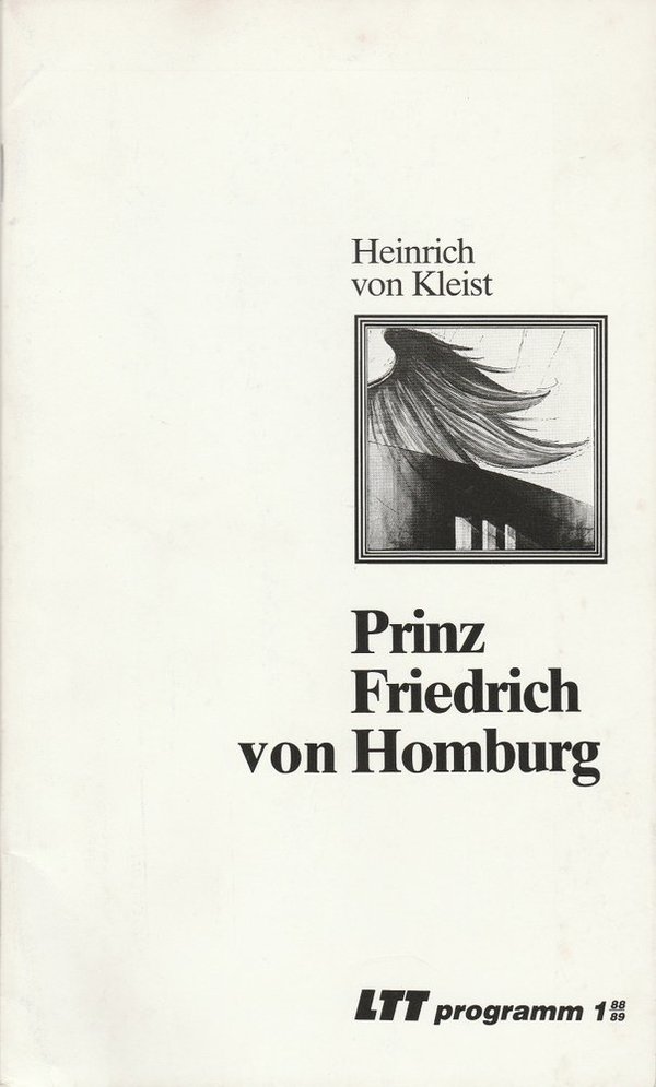 Programmheft Prinz Friedrich von Homburg Heinrich von Kleist LTT Tübingen 1988
