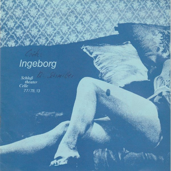 Programmheft Ingeborg. Komödie von Curt Goetz Schloßtheater Celle 1978