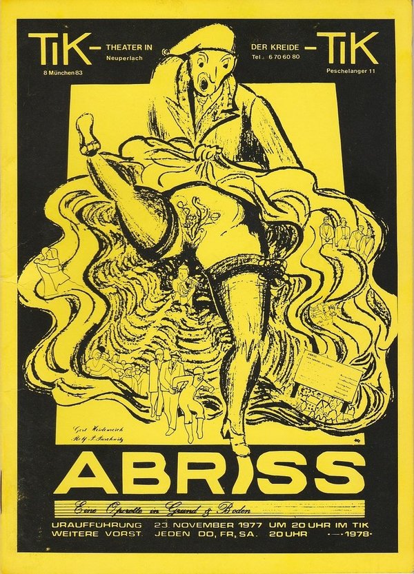 Programmheft Uraufführung ABRISS eine Operette in Grund und Boden TIK 1977