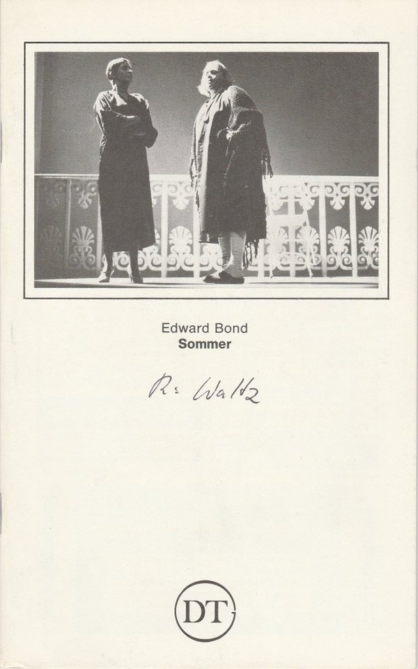 Programmheft SOMMER von Edward Bond Deutsches Theater in Göttingen 1983