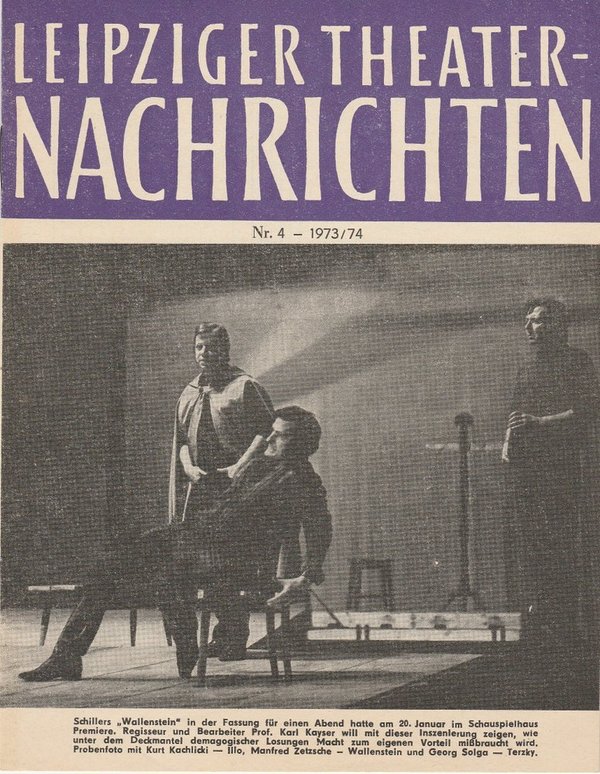 Leipziger Theater-Nachrichten Nr. 4 1973 / 74