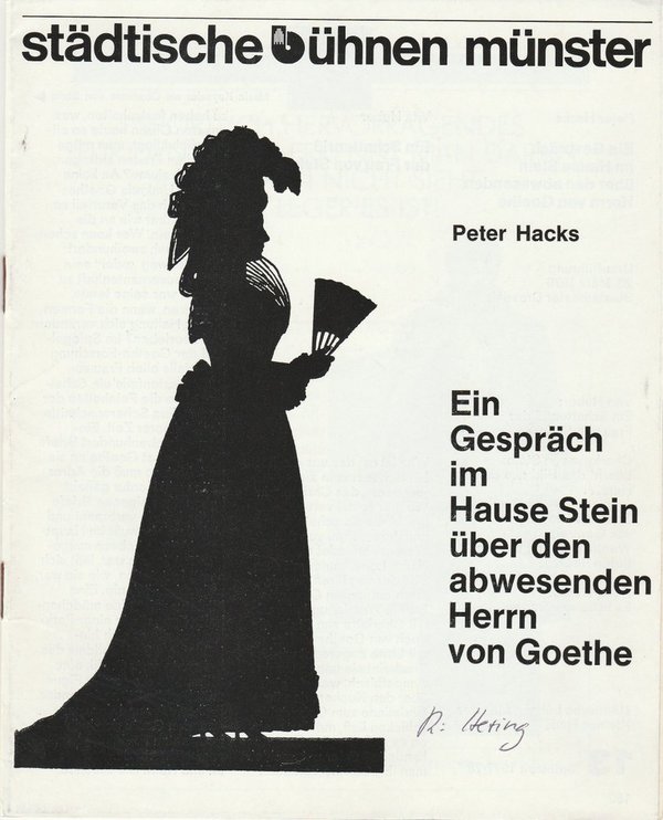 Programmheft Ein Gespräch im Hause Stein über den abwesenden Herrn von Goethe