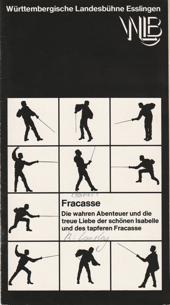 Programmheft FRACASSE von Serge Ganzl Landesbühne Esslingen 1977