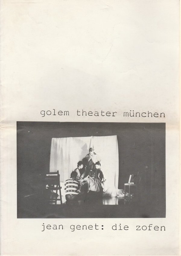 Programmheft Jean Genet: Die Zofen Golem Theater München 1983