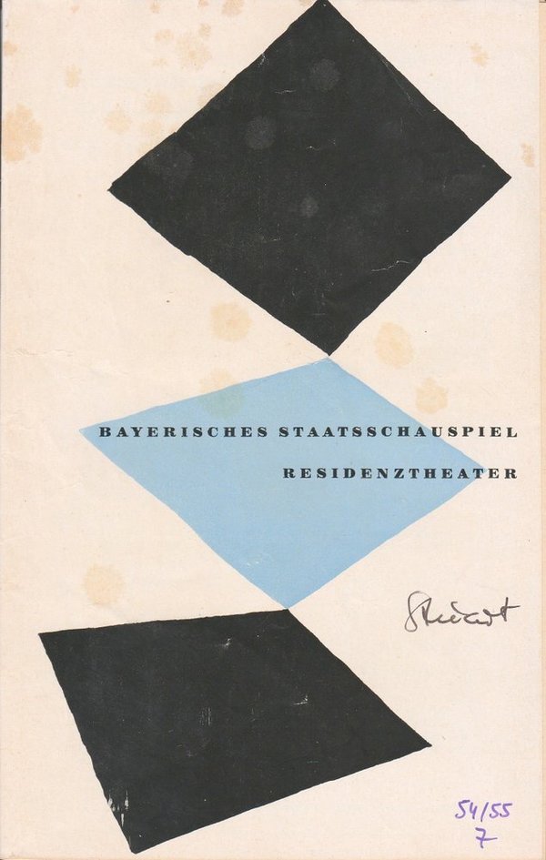 Programmheft MARIA STUART von Friedrich Schiller Residenztheater 1955