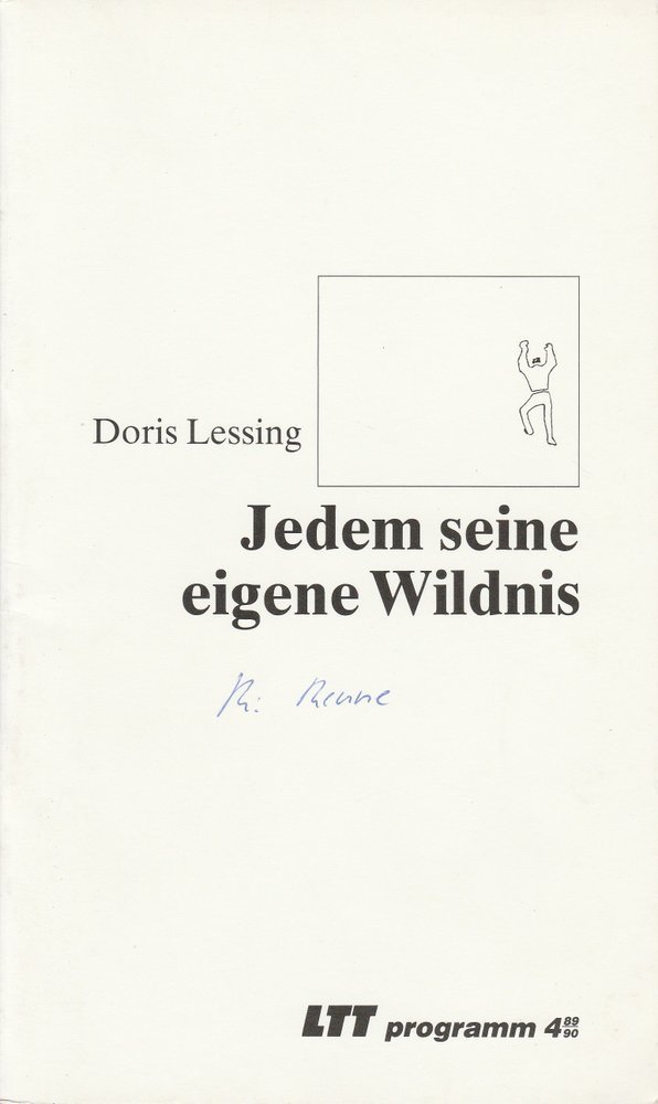 Programmheft Doris Lessing JEDEM SEINE EIGENE WILDNIS LTT 1989