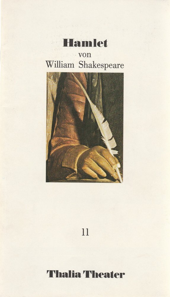 Programmheft 11 HAMLET von William Shakespeare Thalia Theater 1986