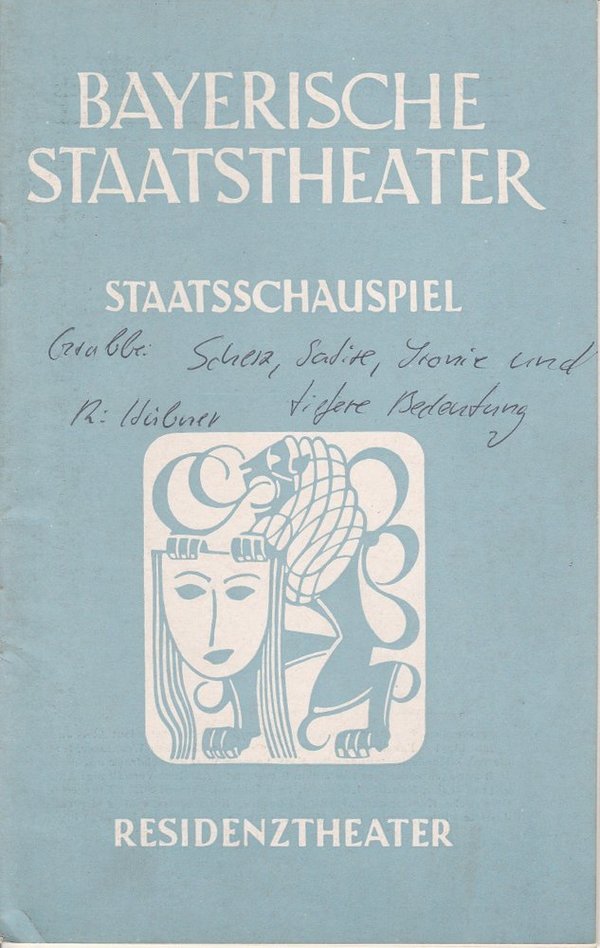 Programmheft Scherz, Satire, Ironie und tiefere Bedeutung Residenztheater 1953