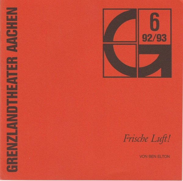 Programmheft Ben Elton: Frische Luft Grenzlandtheater Aachen 1993