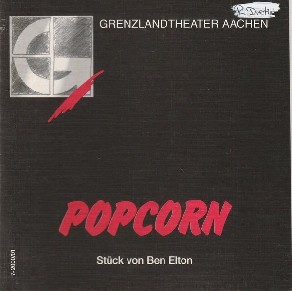 Programmheft POPCORN. Stück von Ben Elton Grenzlandtheater Aachen 2001