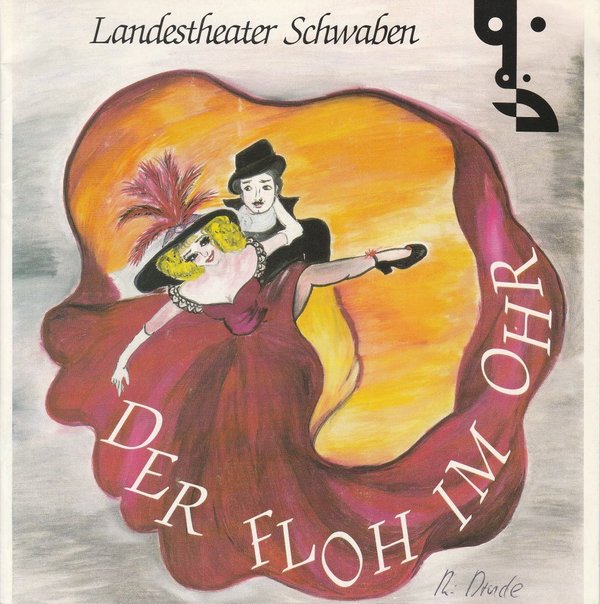 Programmheft Der Floh im Ohr Georges Feydeau Landestheater Schwaben 1988