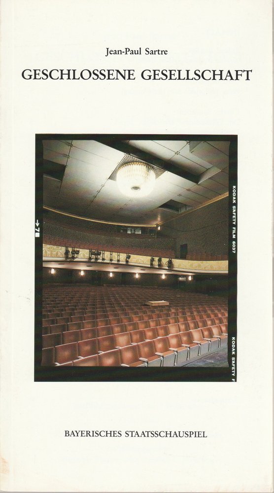 Programmheft Geschlossene Gesellschaft von Jean-Paul Sartre Residenztheater 1988