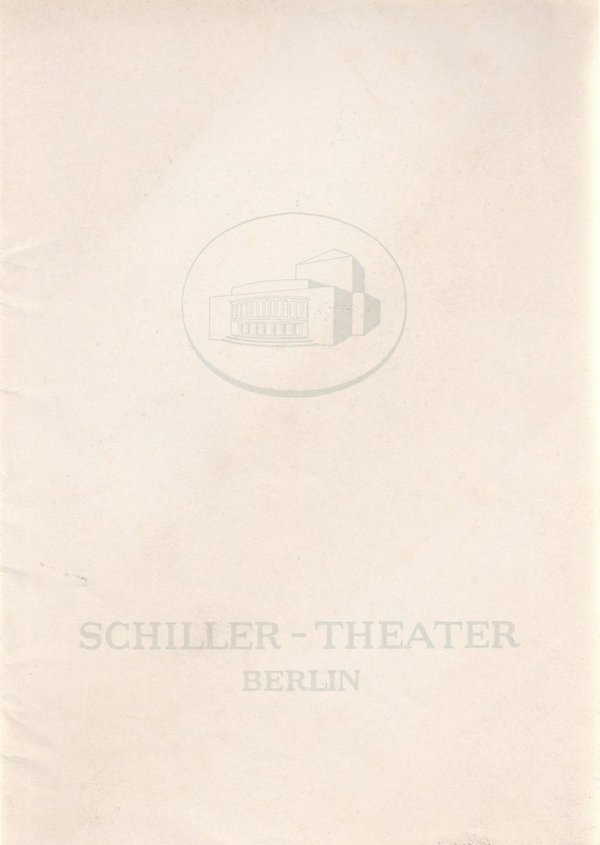 Programmheft Der beste Mann von Gore Vidal Schiller-Theater Berlin 1960
